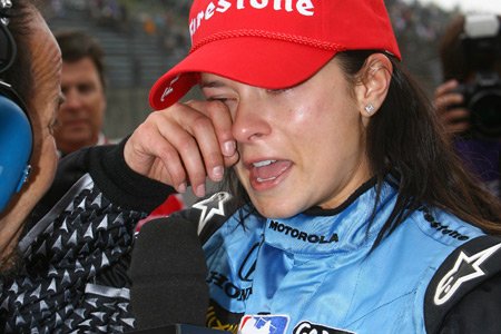 danica patrick after her only win.jpg