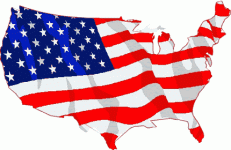 American Flag In Shape Of USA.gif